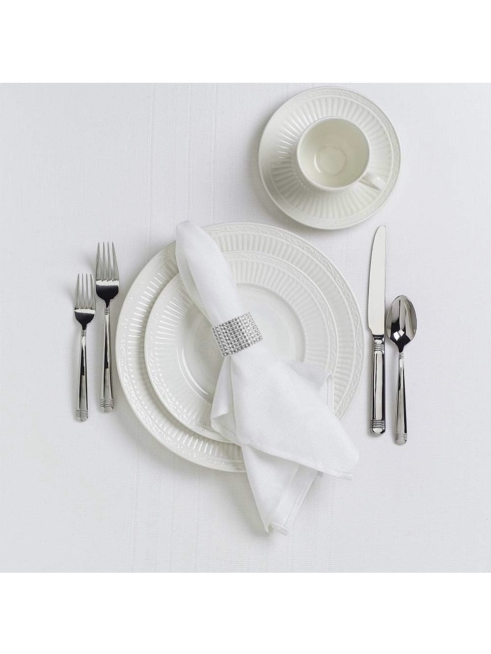 Napkin Rings - Accmor 100pcs - Silver Napkin Rings Buckles for any occasion NWT